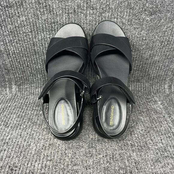 Cole Haan + Zerogrand Sandals Slingback Black Leather Women’s 9.5 B W09127 - Picture 7 of 8